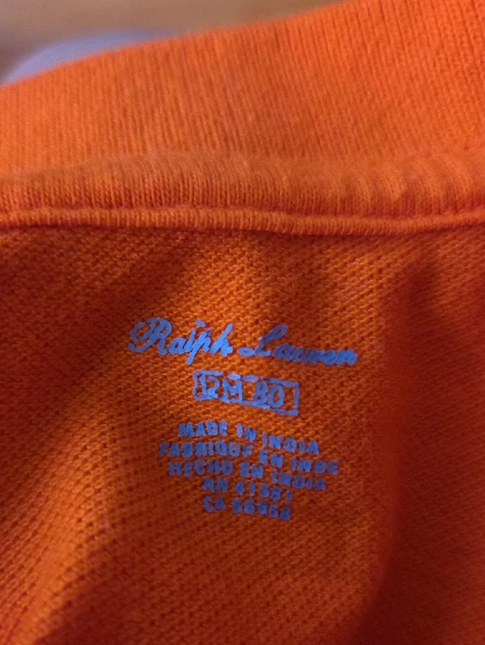Ralph Lauren Bright Orange Polo One-Piece Romper
